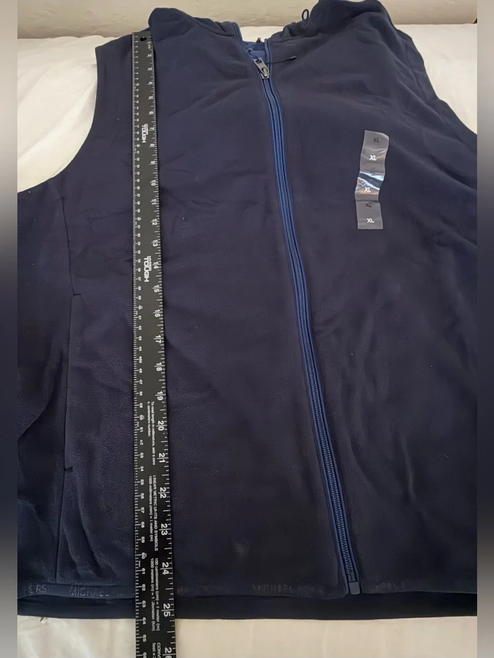 Michael Kors Men's Dark Navy Hooded Zip Vest